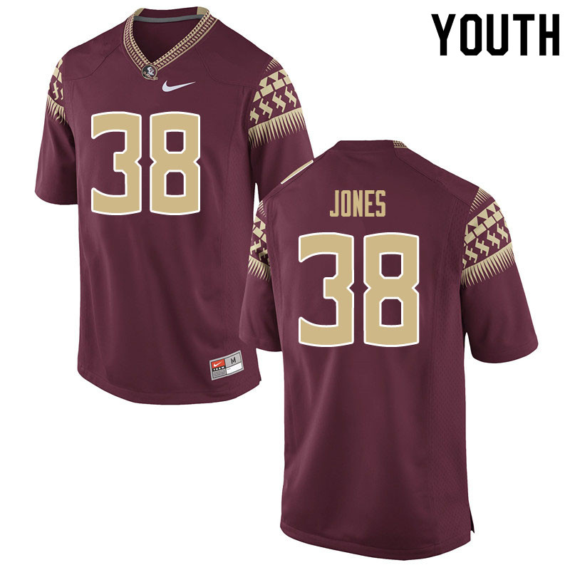 Youth #38 Cornel Jones Florida State Seminoles College Football Jerseys Sale-Garnet